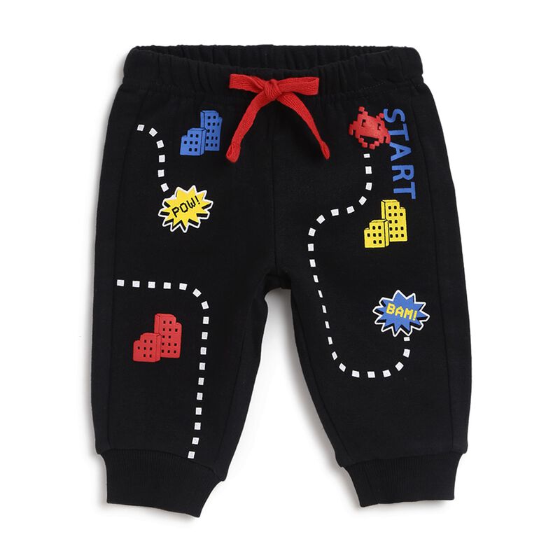 Printed Front Open Tracksuit With Hood  (2Pc) image number 2